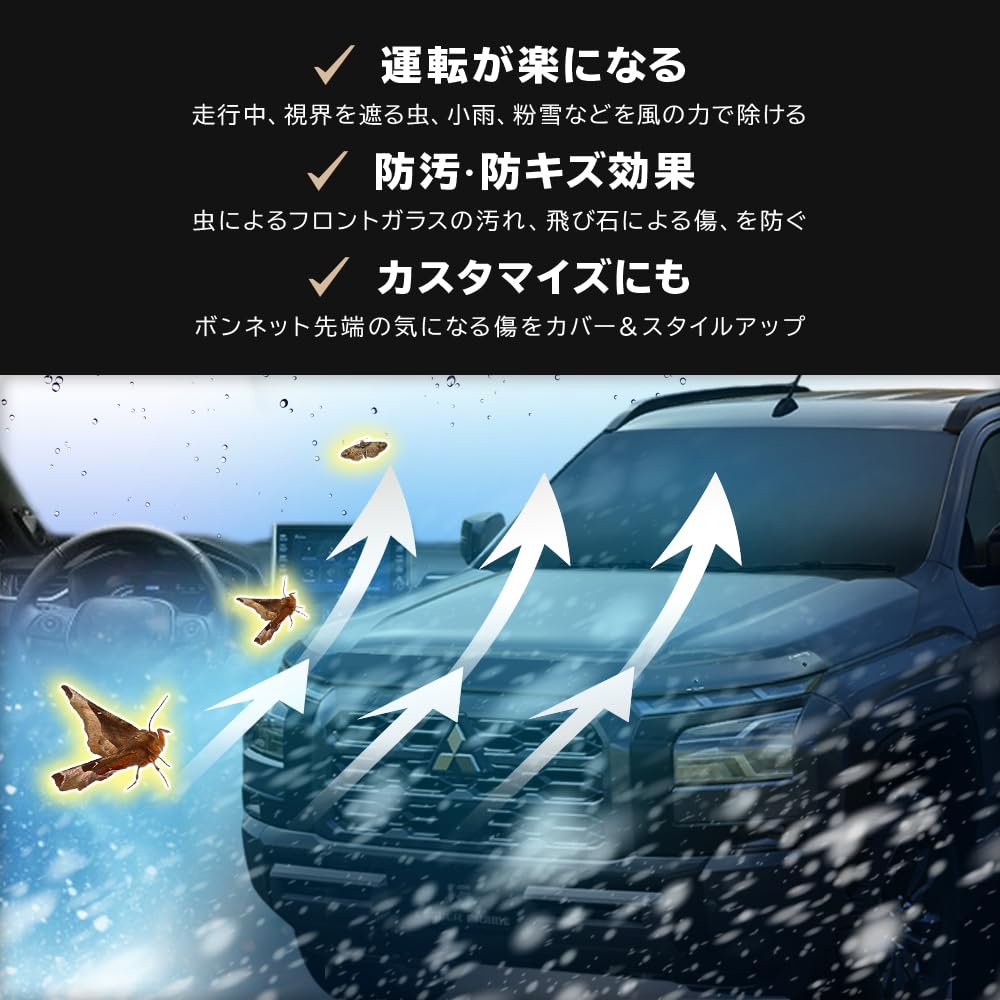 Amazon | 【LADDER FRAME】トライトン バグガード 艶消し黒 LC2T